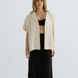 Camisa Pía crema mujer