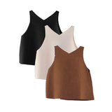 Top Cleo Pack x 3 - Negro, Marfil y Terracota