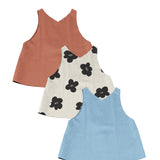 Pack x 3 Top cleo flor + Top cleo Baby blue + Top cleo Canela