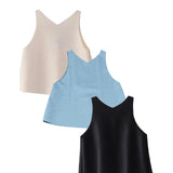 Pack x 3 Top cleo Baby blue + Top cleo Marfil + Top cleo Negro