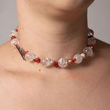 Collar Cuarzo y Coral